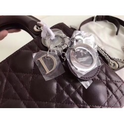 Dior Mini Lady Dior Bag In Bordeaux Lambskin 289