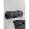 Bottega Veneta Black Arco Small Tote with White Overlock Stitching 194