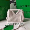 Bottega Veneta Small Point Bag In White Quilted Leather 252