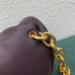 Bottega Veneta The Belt Chain Pouch In Grape Nappa Leather 847