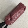 Bottega Veneta Mini BV Jodie Bag In Bordeaux Woven Leather 937