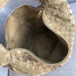 Bottega Veneta Large BV Jodie Bag In Sand Woven Suede 323