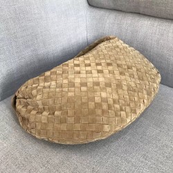 Bottega Veneta Large BV Jodie Bag In Sand Woven Suede 323