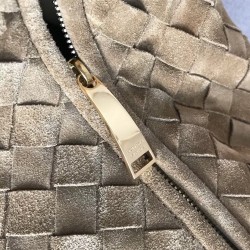 Bottega Veneta Large BV Jodie Bag In Sand Woven Suede 323