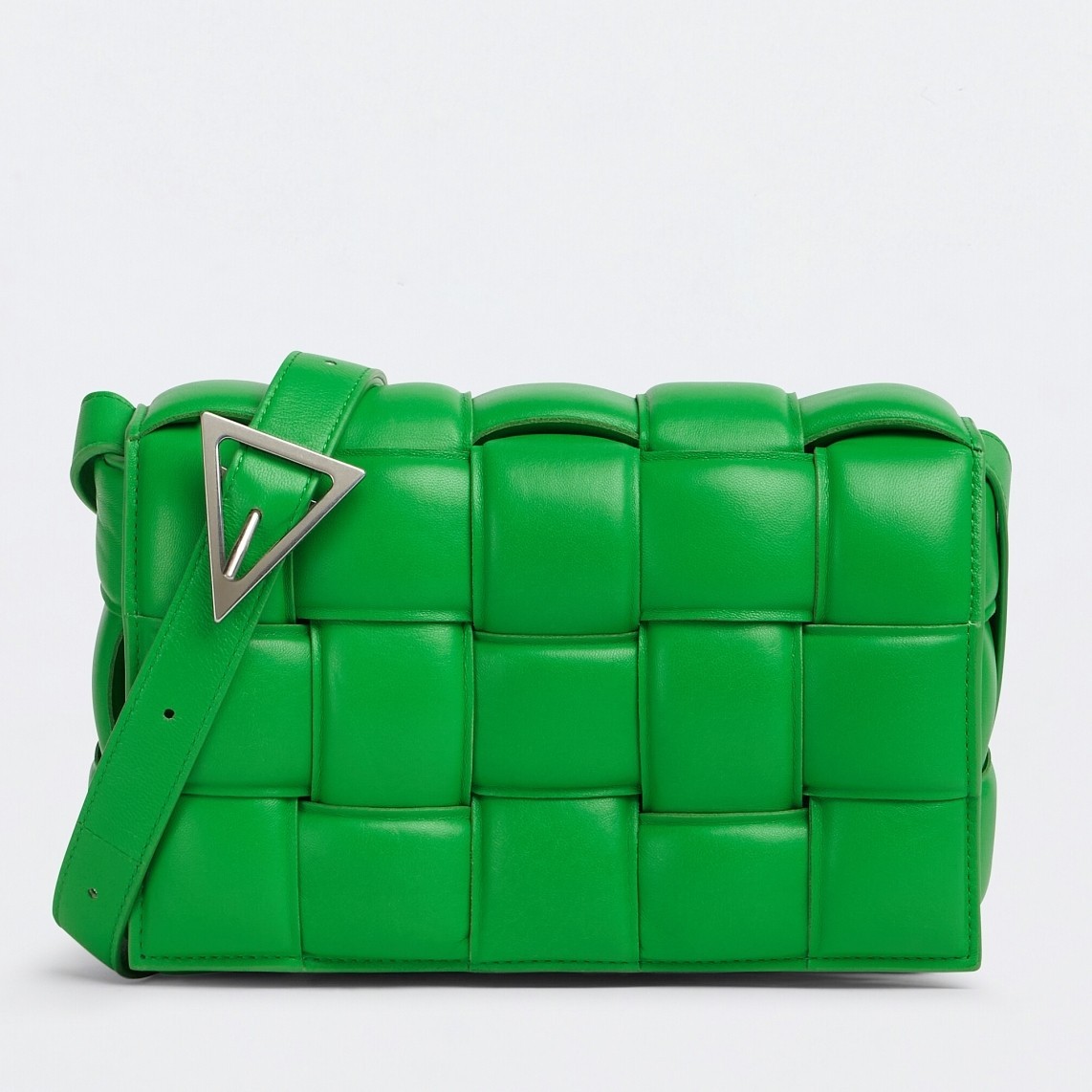 Bottega Veneta Padded Cassette Bag In Green Lambskin 537