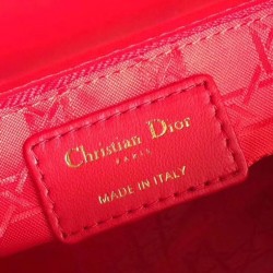 Dior Mini Lady Dior Bag In Red Lambskin 600