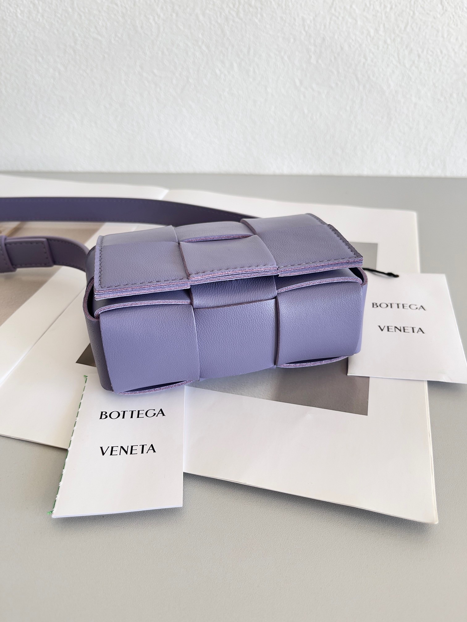 Bottega Veneta Candy Cassette Bag In Wisteria Lambskin 114