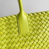 Bottega Veneta Large Cabat Bag In Acid Kiwi Intrecciato Lambskin 227