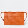 Bottega Veneta Cassett Bag In Orange Intrecciato Lambskin 291