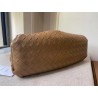 Bottega Veneta Large Pouch Clutch In Caramel Intrecciato Lambskin 929