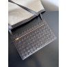 Bottega Veneta Large Flip Flap Bag in Canvas with Fondant Leather 573