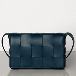 Bottega Veneta Cassette Bag In Dark Blue Lambskin 642