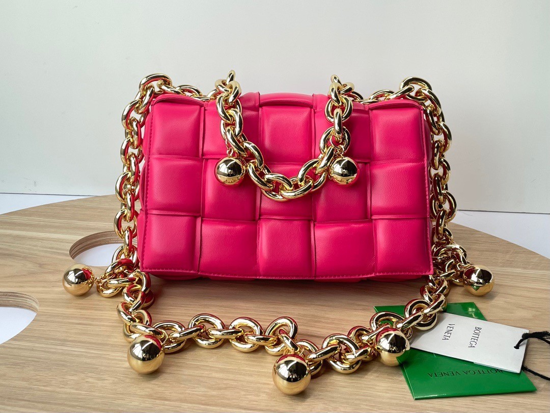 Bottega Veneta Chain Cassette Bag In Lollipop Lambskin 262