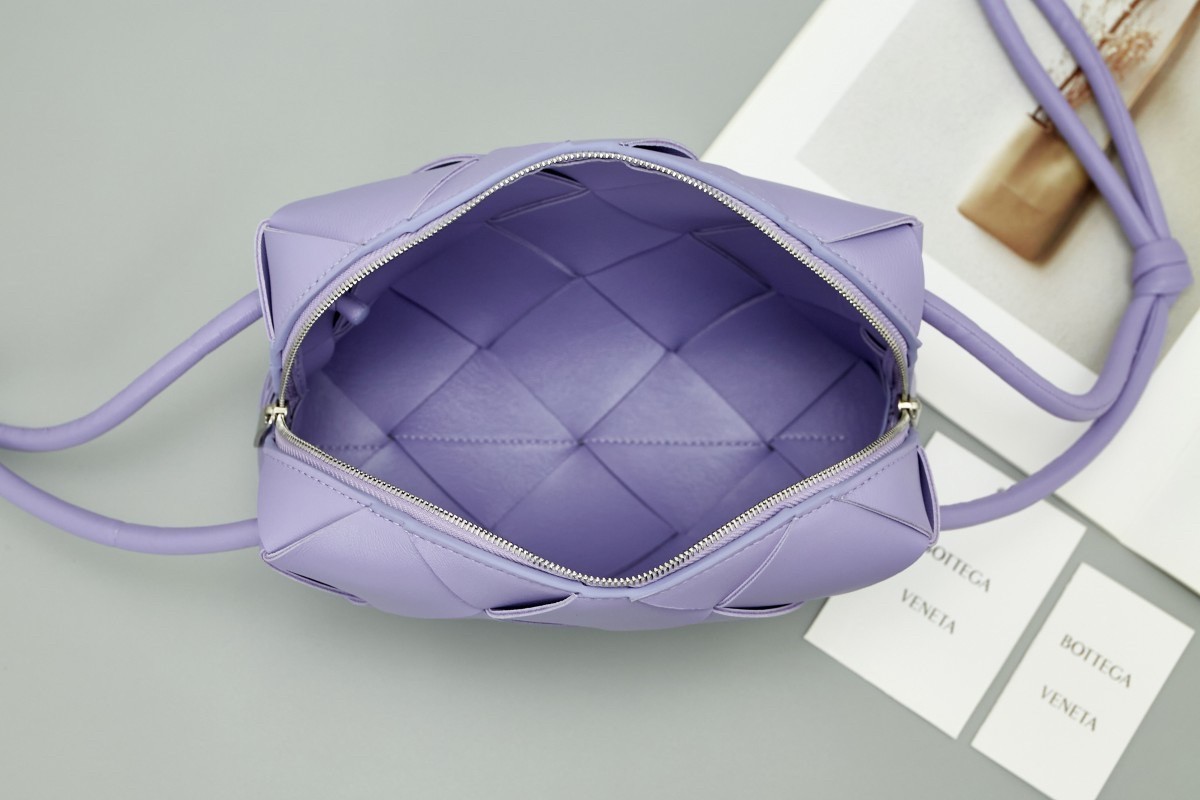 Bottega Veneta Small Cassette Camera Bag In Wisteria Lambskin 364