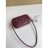 Bottega Veneta Knot Minaudiere On Strap In Barolo Foulard Intreccio Leather 541