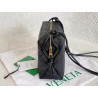 Bottega Veneta Small Loop Bag In Black Intrecciato Lambskin 639