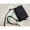 Bottega Veneta Small Loop Bag In Black Intrecciato Lambskin 639