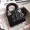 Dior Mini Lady Dior Bag In Black Patent Calfskin 773