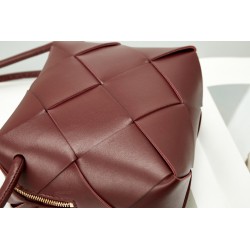 Bottega Veneta Mini Cassette Camera Bag In Bordeaux Lambskin 926