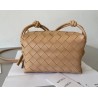 Bottega Veneta Mini Loop Bag In Beige Intrecciato Lambskin 325