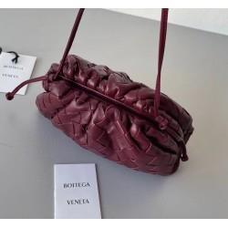 Bottega Veneta Mini Pouch In Grape Intrecciato Lambskin 431