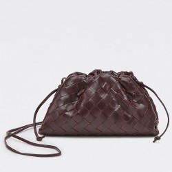 Bottega Veneta Mini Pouch In Grape Intrecciato Lambskin 431