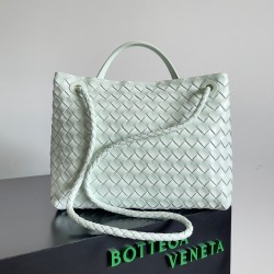 Bottega Veneta Andiamo Medium Bag In Glacier Intrecciato Lambskin 669