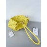 Bottega Veneta Turn Bag In Yellow Intrecciato Lambskin 047