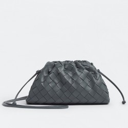 Bottega Veneta Mini Pouch In Thunder Intrecciato Lambskin 121