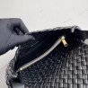 Bottega Veneta Cobble Small Bag in Black Intrecciato Leather 048