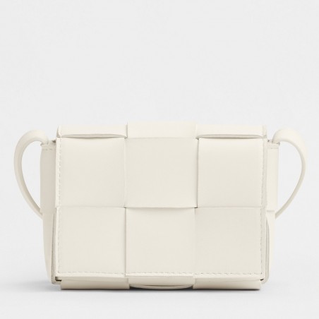 Bottega Veneta Candy Cassette Bag In White Lambskin 117