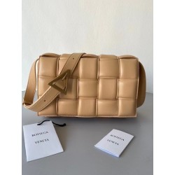 Bottega Veneta Padded Cassette Bag In Almond Lambskin 251