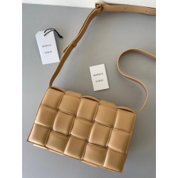 Bottega Veneta Padded Cassette Bag In Almond Lambskin 251