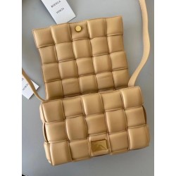 Bottega Veneta Padded Cassette Bag In Almond Lambskin 251