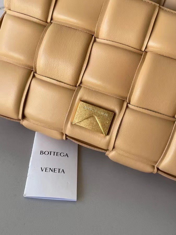 Bottega Veneta Padded Cassette Bag In Almond Lambskin 251