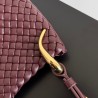 Bottega Veneta Clicker Small Bag in Bordeaux Intrecciato Lambskin 011