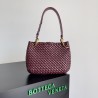 Bottega Veneta Clicker Small Bag in Bordeaux Intrecciato Lambskin 011