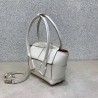 Bottega Veneta Mini Arco Bag In White Intrecciato Calfskin 101