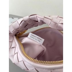 Bottega Veneta BV Jodie Mini Bag In Light Pink Intrecciato Lambskin 132