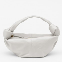 Bottega Veneta Double Knot Bag In White Calfskin 199