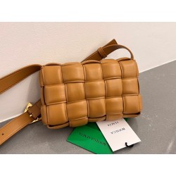 Bottega Veneta Small Padded Cassette Bag In Camel Lambskin 750