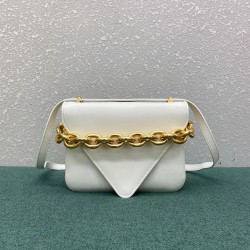 Bottega Veneta Mount Small Bag In White Calfskin 493