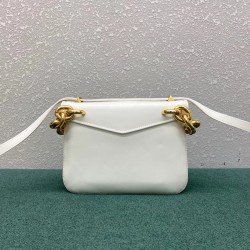 Bottega Veneta Mount Small Bag In White Calfskin 493