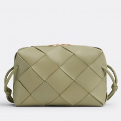 Bottega Veneta Small Cassette Camera Bag In Travertine Lambskin 528