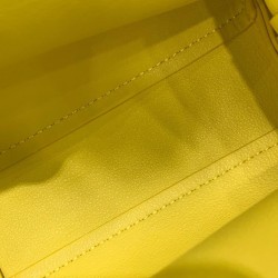 Bottega Veneta Small Point Top Handle Bag In Yellow Leather 711