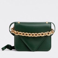 Bottega Veneta Mount Small Bag In Green Calfskin 301