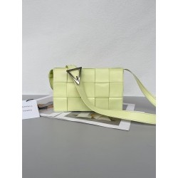 Bottega Veneta Cassett Bag In Lemon Wrinkled Calfskin 327