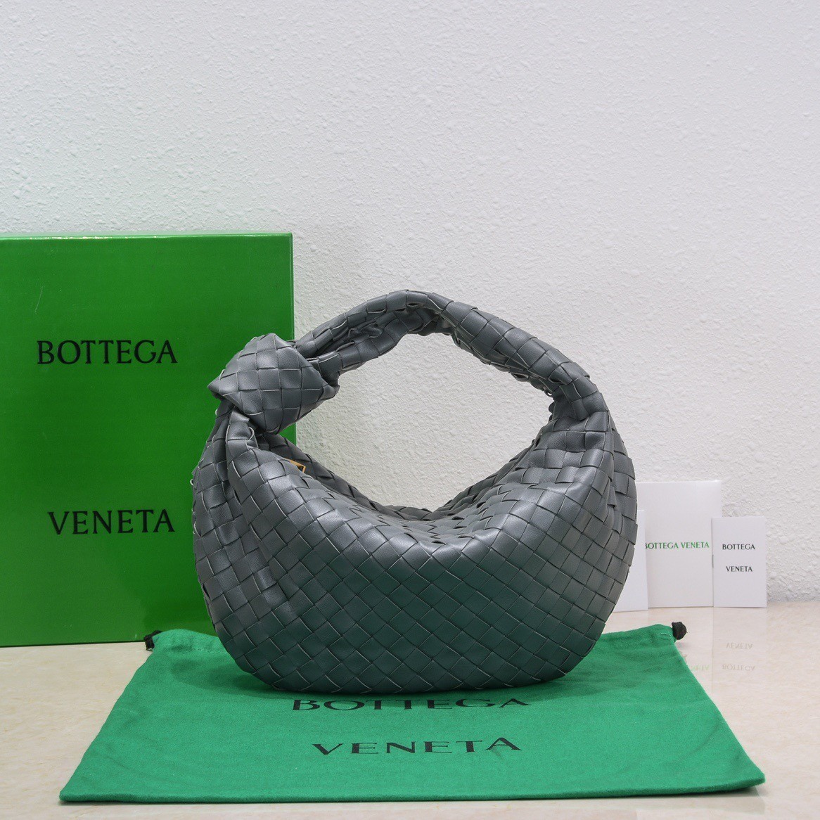 Bottega Veneta BV Jodie Teen Bag In Thunder Intrecciato Leather 859