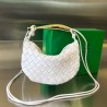 Bottega Veneta Sardine Mini Bag In White Intrecciato Lambskin 887