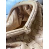 Bottega Veneta Large Pouch Clutch In Beige Intrecciato Lambskin 080